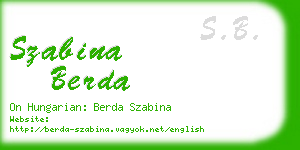 szabina berda business card